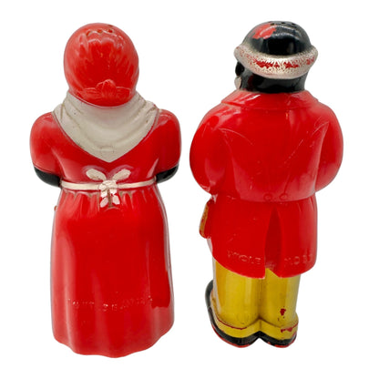 Black Americana Aunt Jemima and Uncle Mose Salt and Pepper Shakers Plastic 1950s