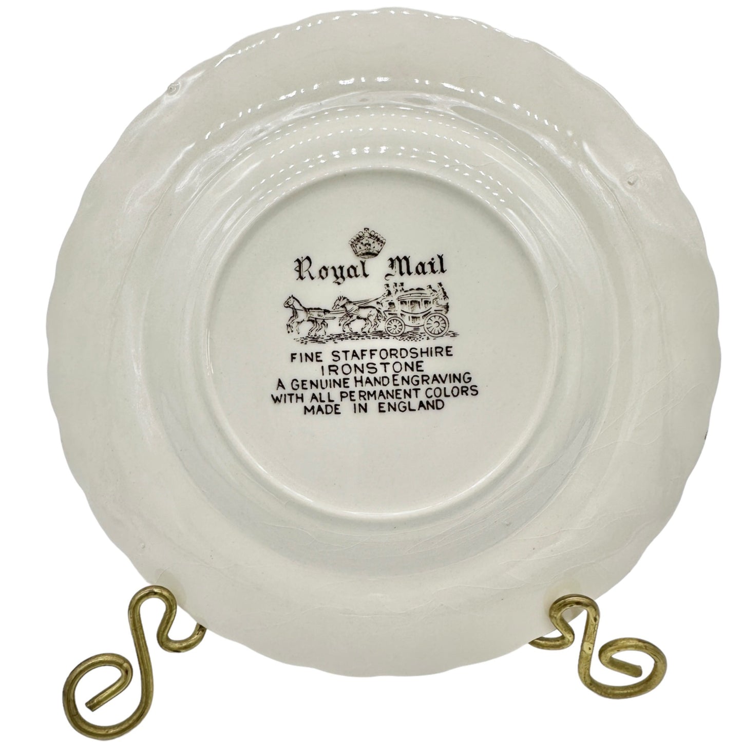 Royal Mail Fine Staffordshire Ironstone Bread Plate 6" England