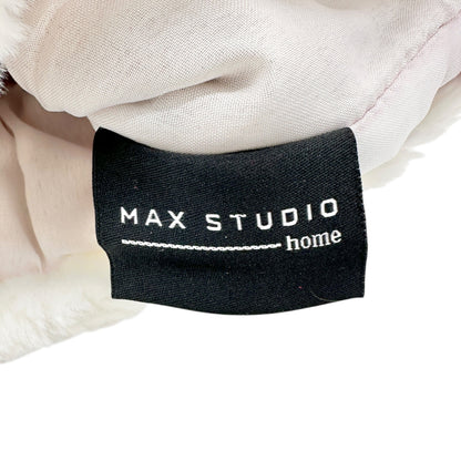 Max Studio Home Christmas Stocking Red Velvet Bead Reindeer Faux Fur White Cuff