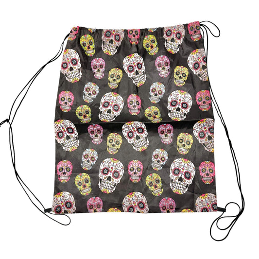 Drawstring Backpack Colorful Sugar Skull 16 x 13 Greenbrier Intl Adults or Kids