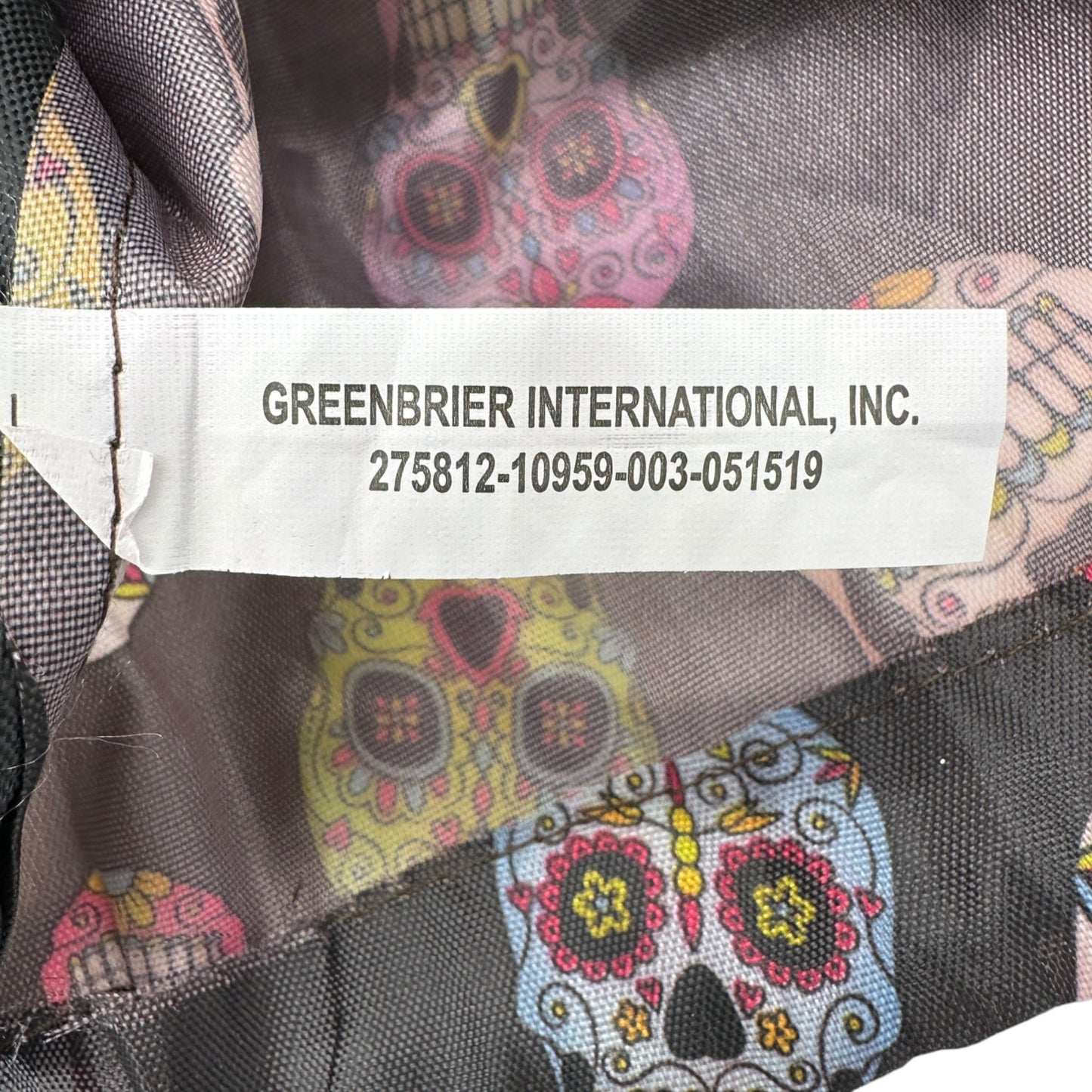 Drawstring Backpack Colorful Sugar Skull 16 x 13 Greenbrier Intl Adults or Kids