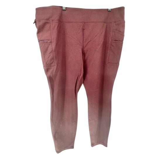 Carhartt Utility Leggings Womens 2X 20W-22W Brown Fitted Stretch With Pockets