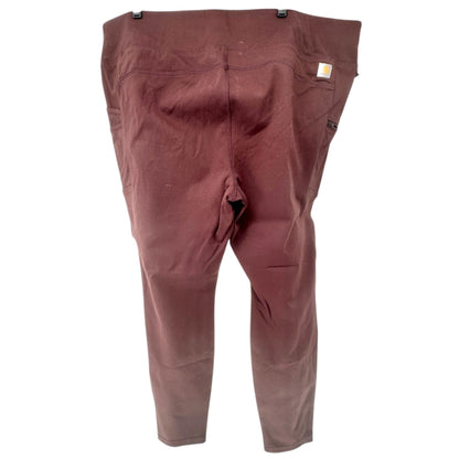 Carhartt Utility Leggings Womens 2X 20W-22W Brown Fitted Stretch With Pockets
