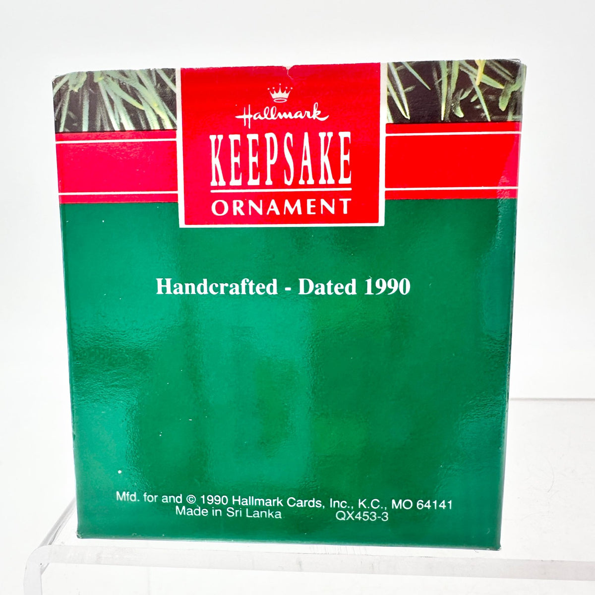 Hallmark Keepsake Ornament Dad 1990 Handcrafted Lion In Red Sweater Vintage