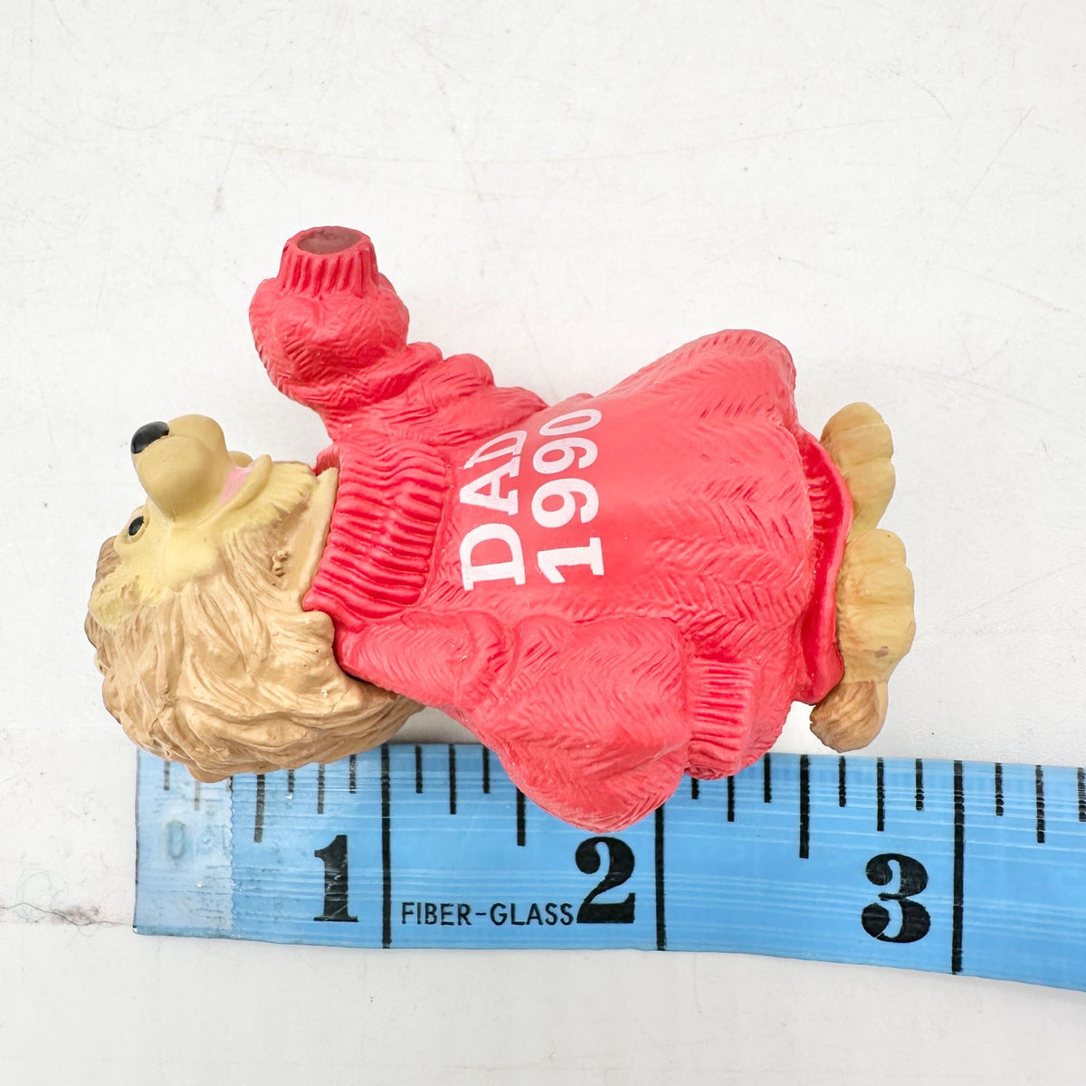 Hallmark Keepsake Ornament Dad 1990 Handcrafted Lion In Red Sweater Vintage