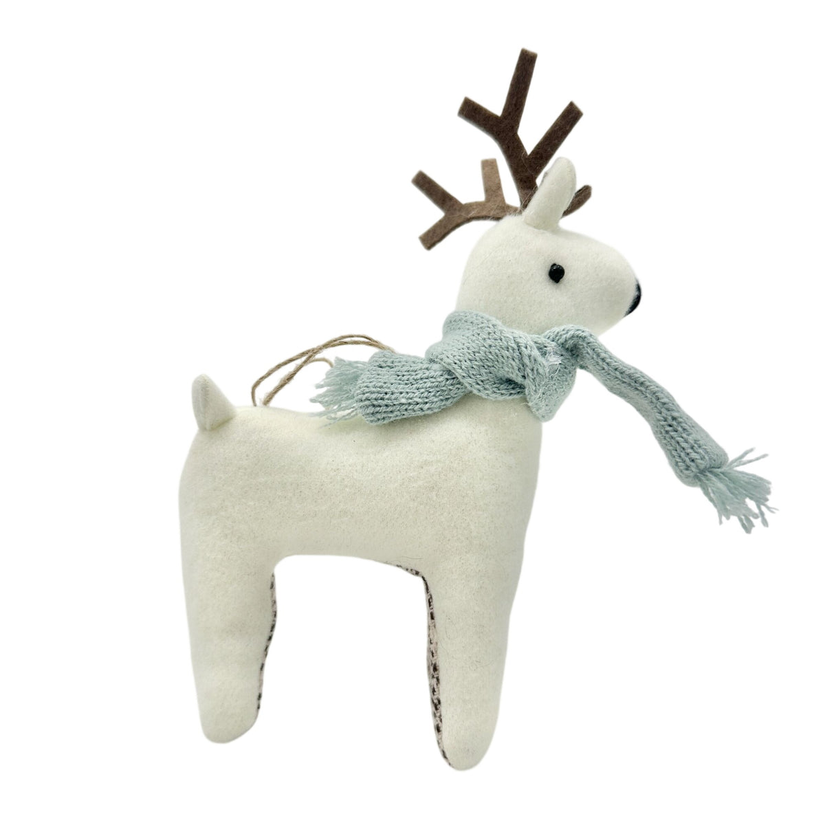 Christmas Ornament Reindeer 7 inch White Holiday