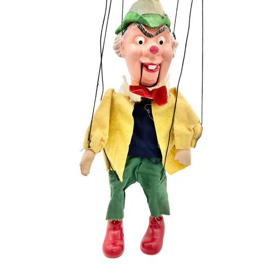 Vintage 1950s Mad Hatter Marionette Alice In Wonderland Peter Puppet Playthings