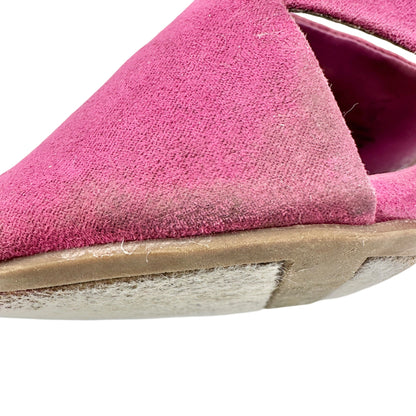 Circus By Sam Edelman Mules Womens Size 8 M Stevie Pink Suede Block Heel Slip-On