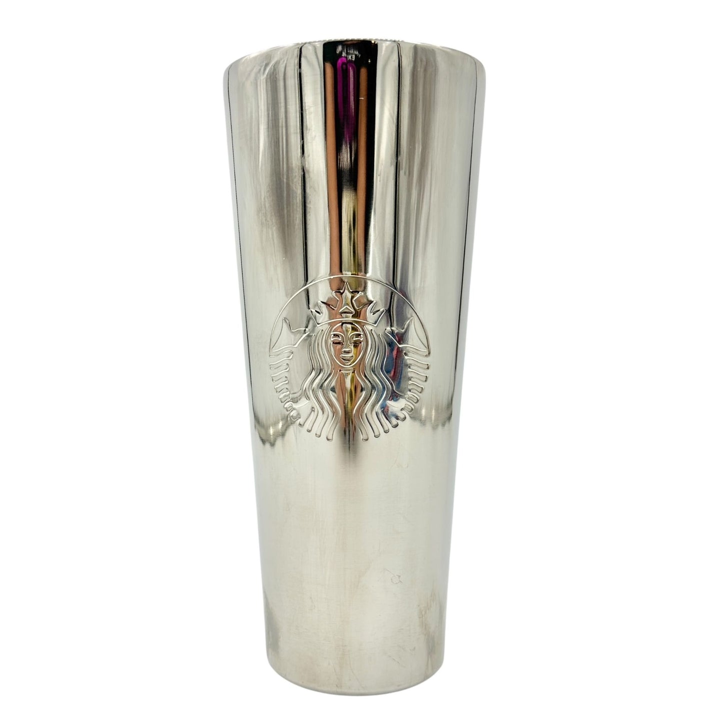 Starbucks 3 Tumblers 24 Oz Stainless Steel 16 Oz Plastic 24 Oz Plastic No Lids