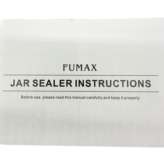 Fumax Electric Vacuum Jar Sealer Kit Food Preservation Canning NIB