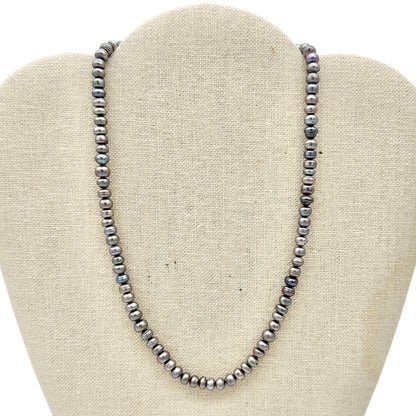 Premier Designs Necklace Shades of Gray 18 Inch Freshwater Pearl Necklace Toggle