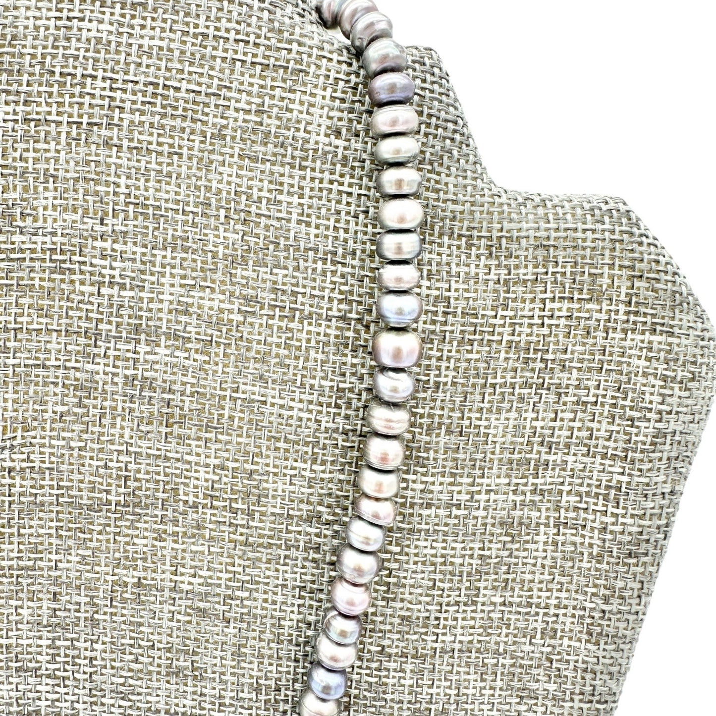 Premier Designs Necklace Shades of Gray 18 Inch Freshwater Pearl Necklace Toggle