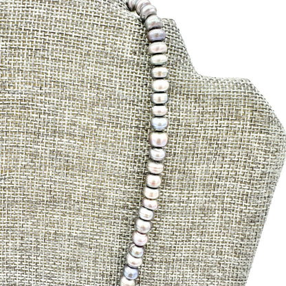 Premier Designs Necklace Shades of Gray 18 Inch Freshwater Pearl Necklace Toggle