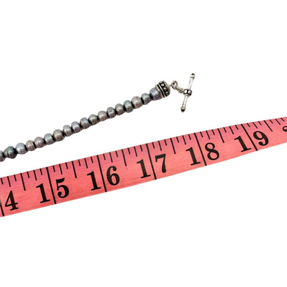 Premier Designs Necklace Shades of Gray 18 Inch Freshwater Pearl Necklace Toggle