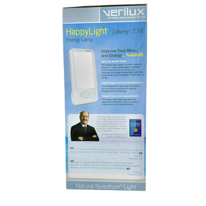 Verilux HappyLight Liberty 7.5K Energy Lamp Natural Spectrum Light Therapy Boxed