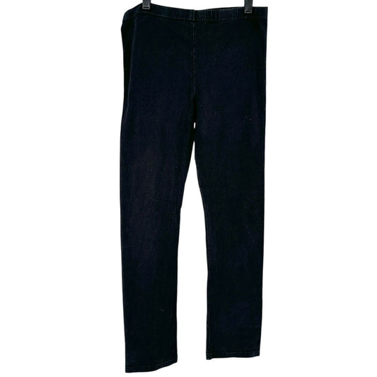 Sociology Leggings Womens L/XL RUNS SMALL Black Pull-On Cotton Stretch Slim Fit