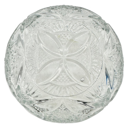 7 Pc Vtg Glass Berry Bowl Set Pattee Cross Design Scalloped Edge Child Tableware