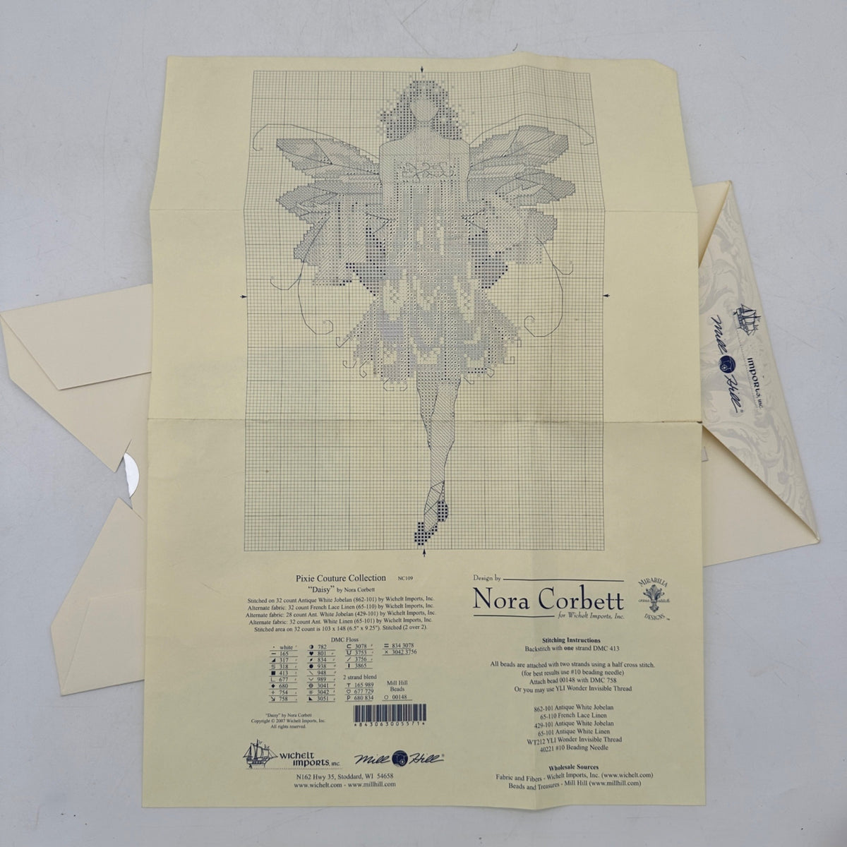 Pixie Couture Cross Stitch Pattern DAISY By Nora Corbett For Wichelt Imports Inc