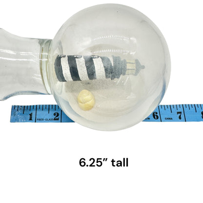 Lighthouse Snow Globe With Sand Seashells Starfish Inside Nautical SanStar USA