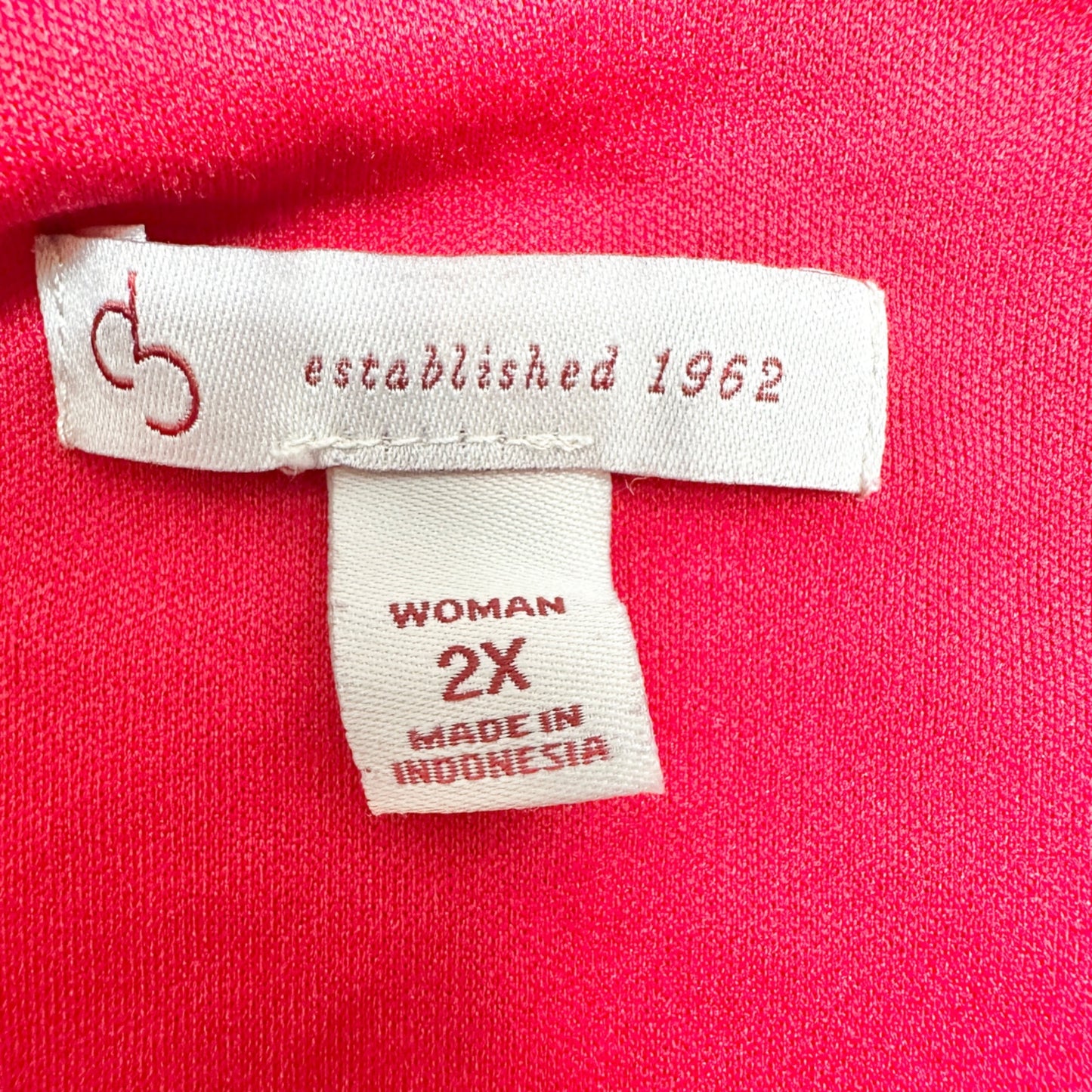 db Established 1962 Layered Blouse Size 2X Red Rhinestone Shoulder Open Sleeve