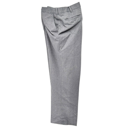 Harbor Bay Mens Dress Pants 52/30 Gray Polyester Blend Flat-Front Classic Fit