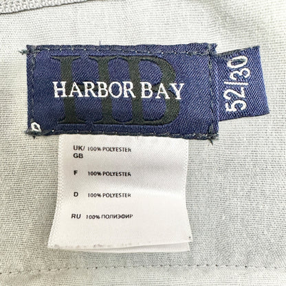 Harbor Bay Mens Dress Pants 52/30 Gray Polyester Blend Flat-Front Classic Fit