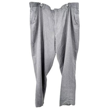 Harbor Bay Mens Dress Pants 52/30 Gray Polyester Blend Flat-Front Classic Fit