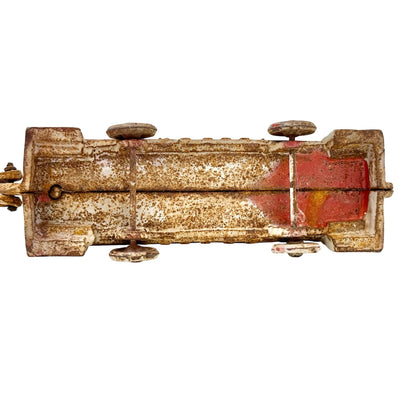 Vintage Cast Iron Horse Drawn Trolley Model 15in Long Rustic Antique Collectible