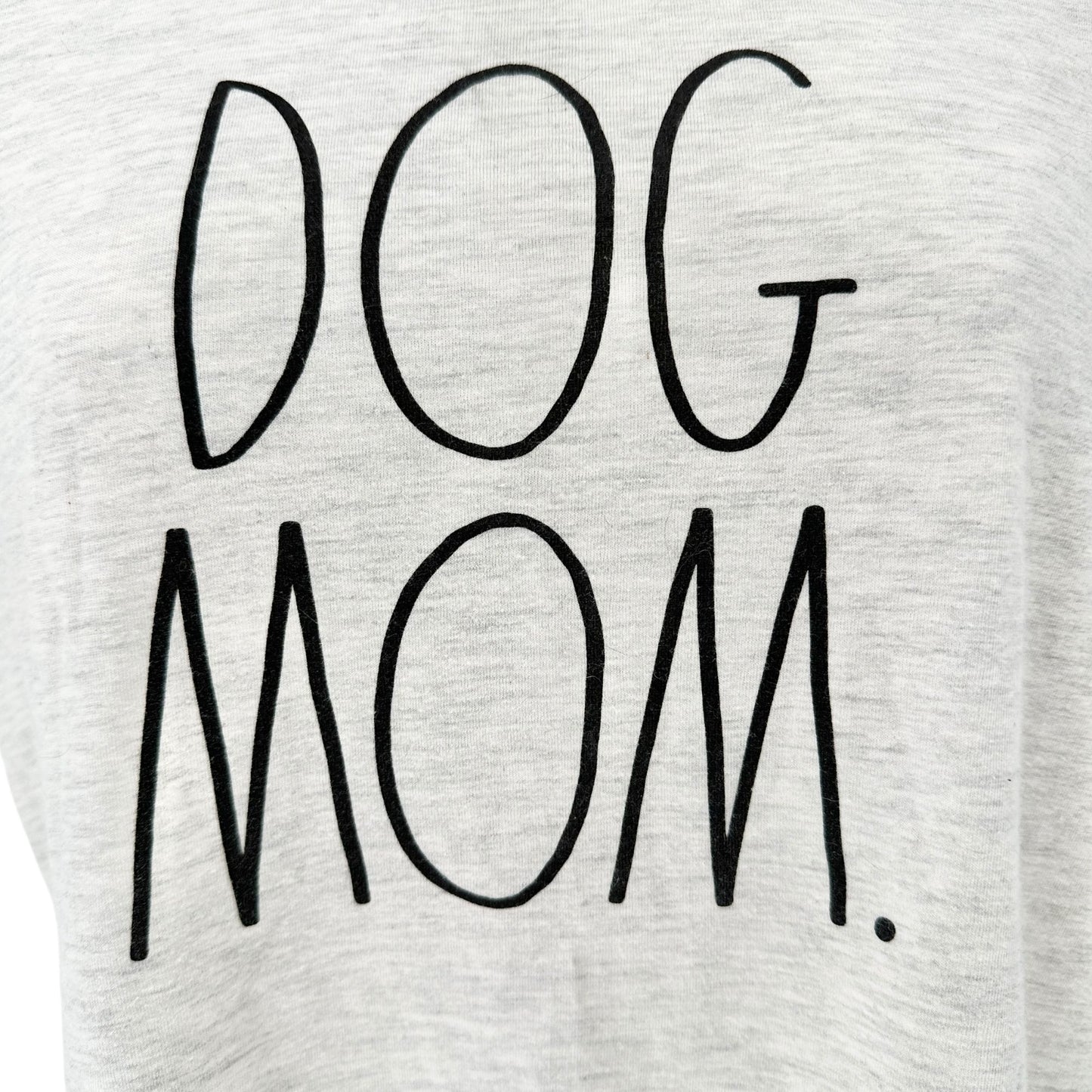 Dog Mom Graphic Tee Rae Dunn M Gray Cotton Poly Blend Short Sleeve Casual Top