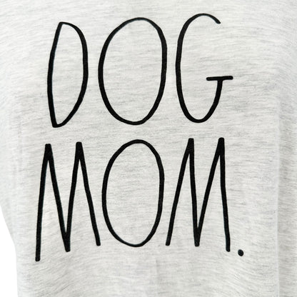 Dog Mom Graphic Tee Rae Dunn M Gray Cotton Poly Blend Short Sleeve Casual Top