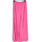 Womens M Wide Leg Pants Pink Elastic Waist Lightweight Fabric Flowing Design