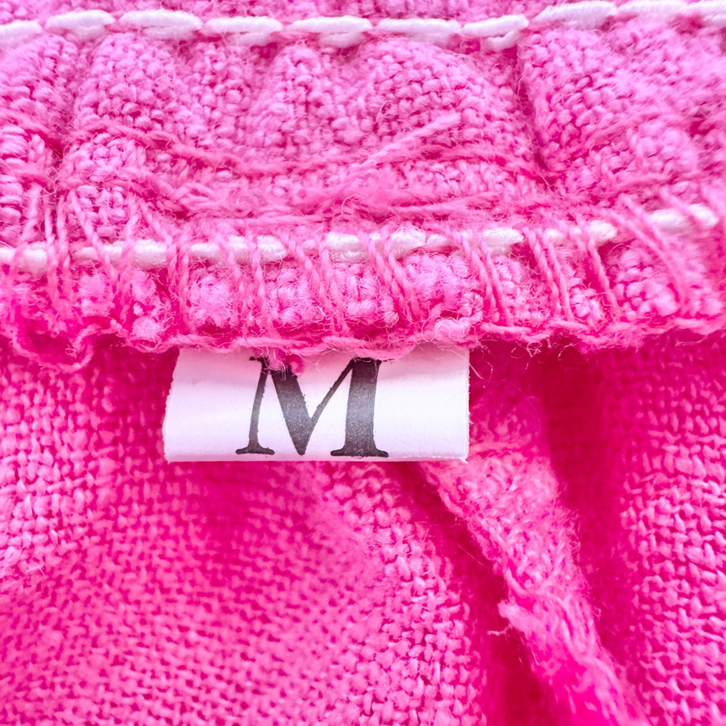 Womens M Wide Leg Pants Pink Elastic Waist Lightweight Fabric Flowing Design
