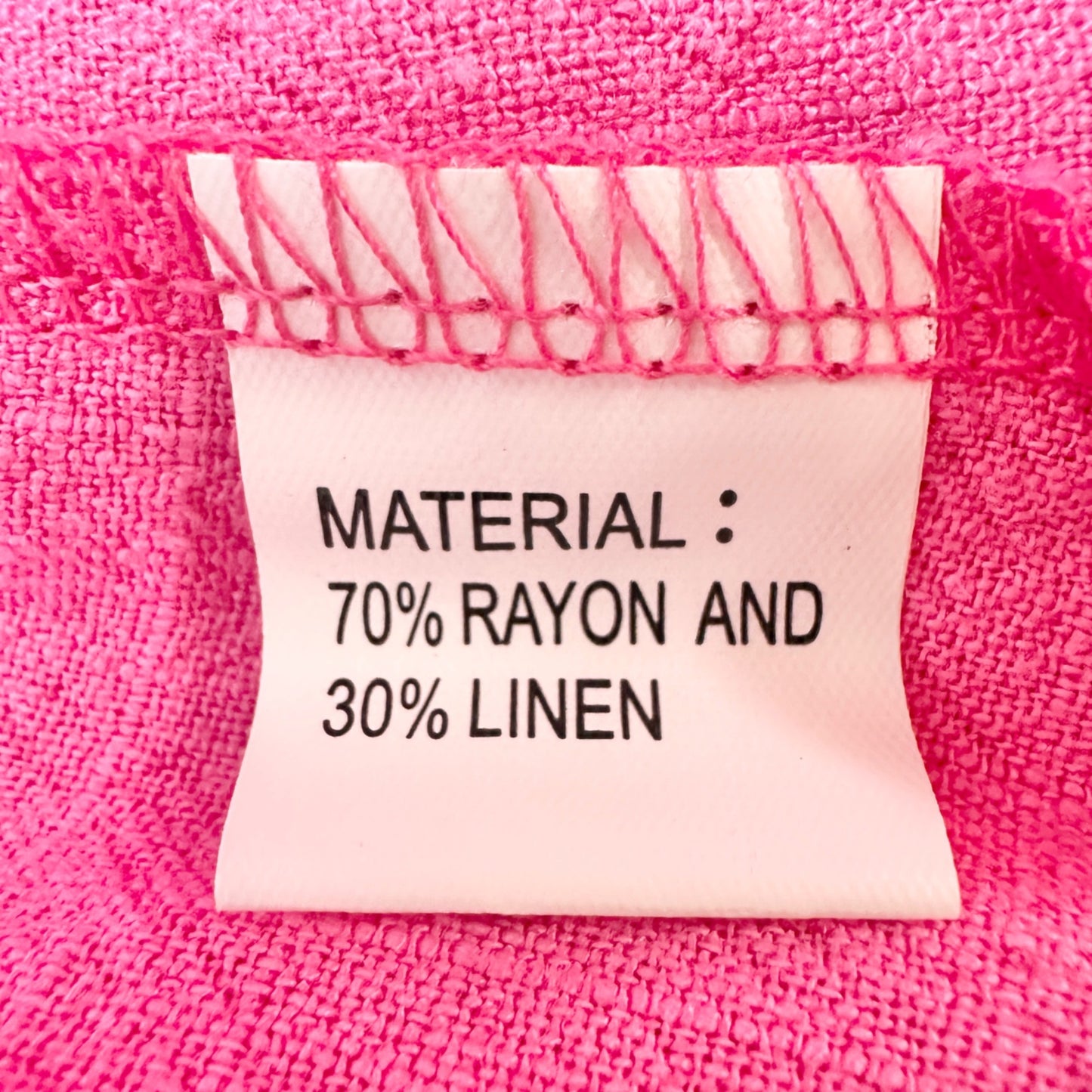 Womens M Wide Leg Pants Pink Elastic Waist Lightweight Fabric Flowing Design