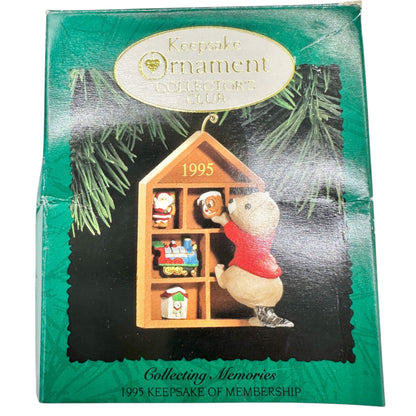Keepsake Ornament Collectors Club 1995 Beaver Figurine With Display Shelf 4.5"H