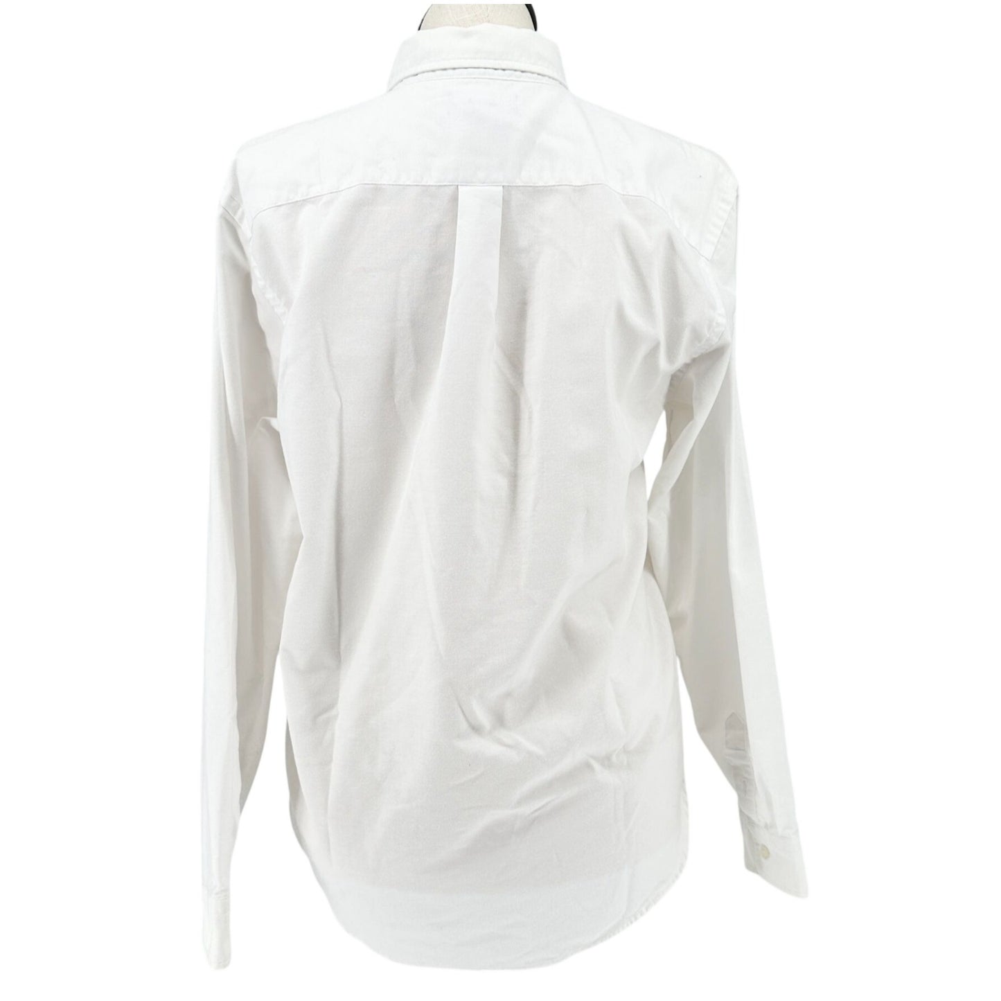 Lands End Button Down Dress Shirt Tailored Womens 18 Tall Cotton Long Sleeve