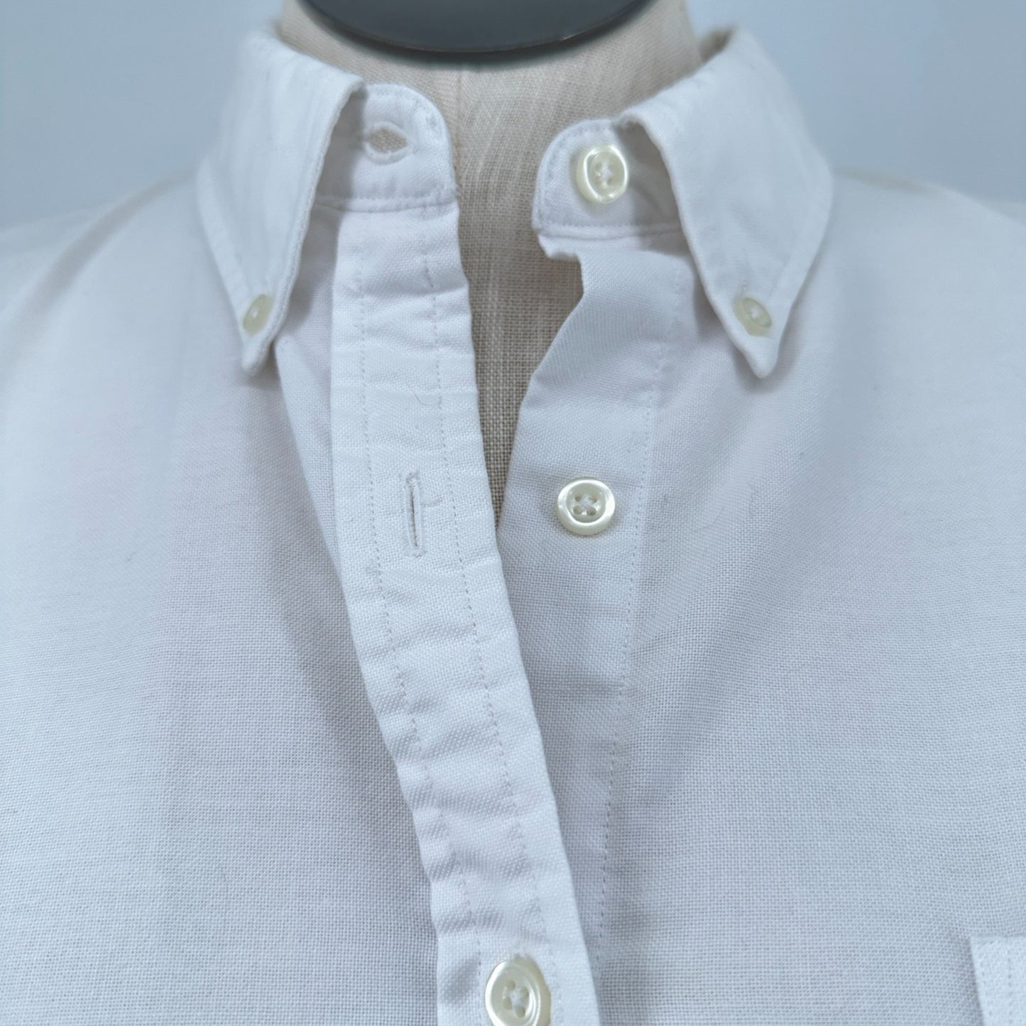 Lands End Button Down Dress Shirt Tailored Womens 18 Tall Cotton Long Sleeve