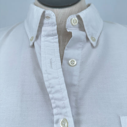Lands End Button Down Dress Shirt Tailored Womens 18 Tall Cotton Long Sleeve
