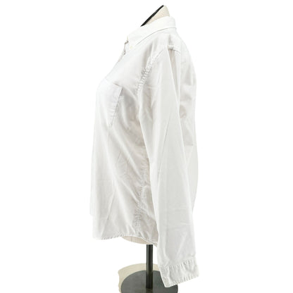 Lands End Button Down Dress Shirt Tailored Womens 18 Tall Cotton Long Sleeve