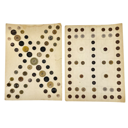 Furniture Gallery Miscellaneous Antique Sample Cards of Buttons Brown