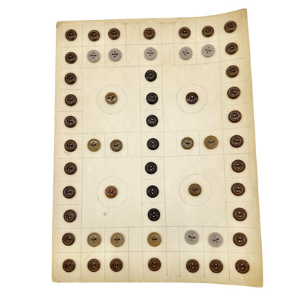 Furniture Gallery Miscellaneous Antique Sample Cards of Buttons Brown