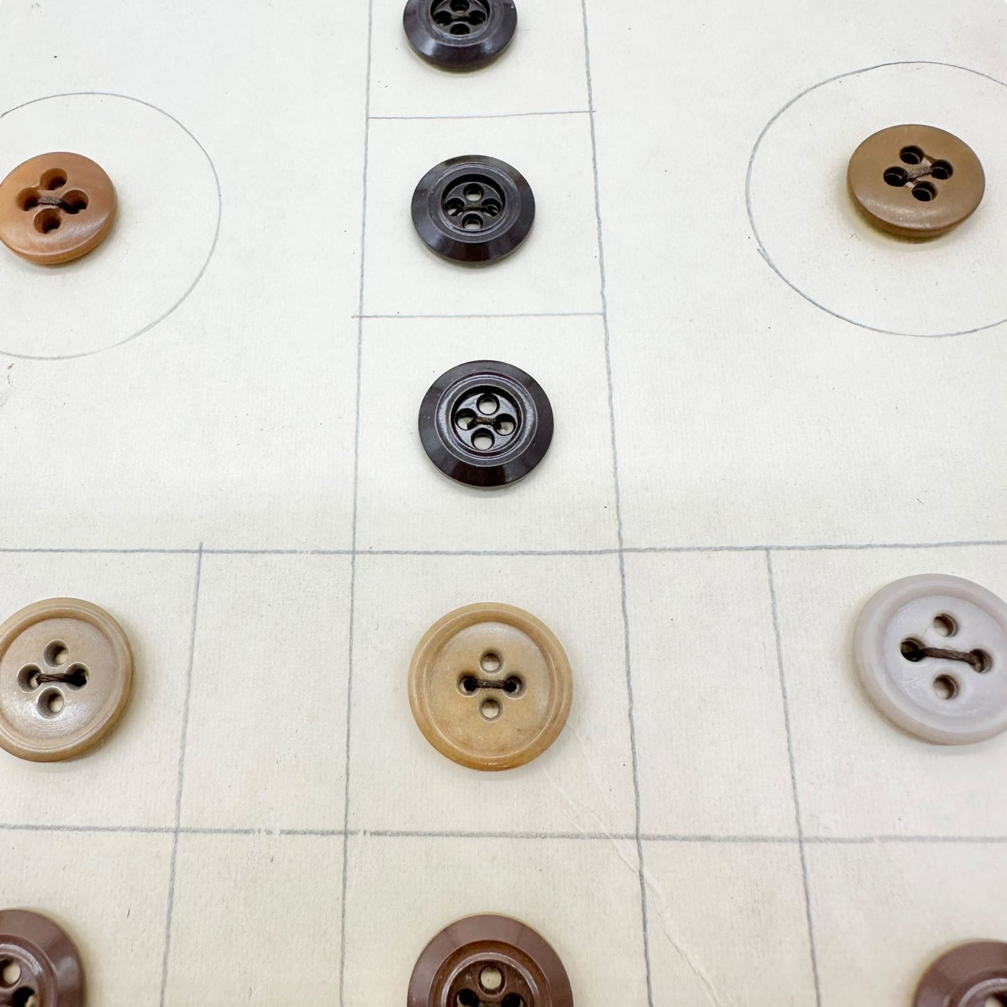 Furniture Gallery Miscellaneous Antique Sample Cards of Buttons Brown