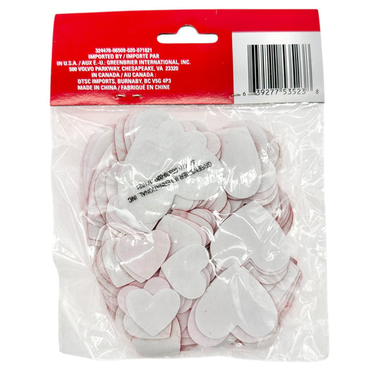 Bag of 100 Felt Stickers Red Heart Shaped New Unopened