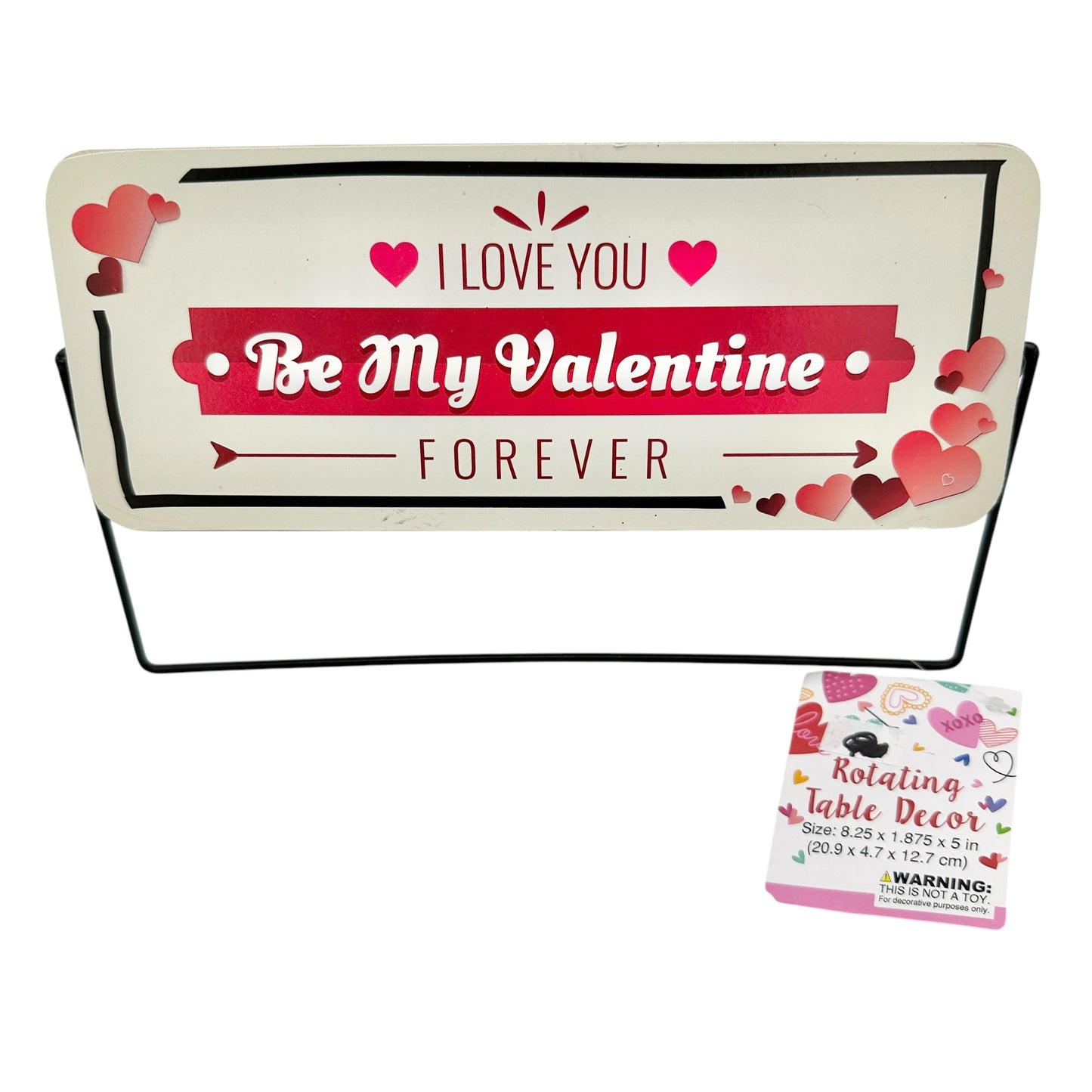 Valentines Day Double Sided Rotating Table Decor Sign