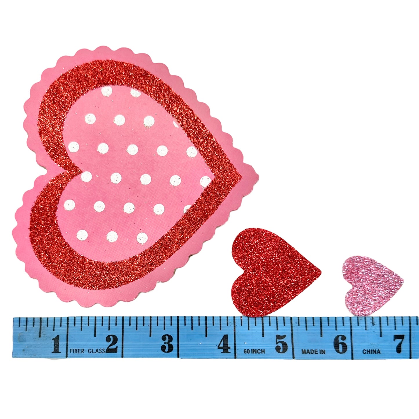 Valentines Day Lot of Hearts for Crafts Mixed Media Red Pink Various Sizes