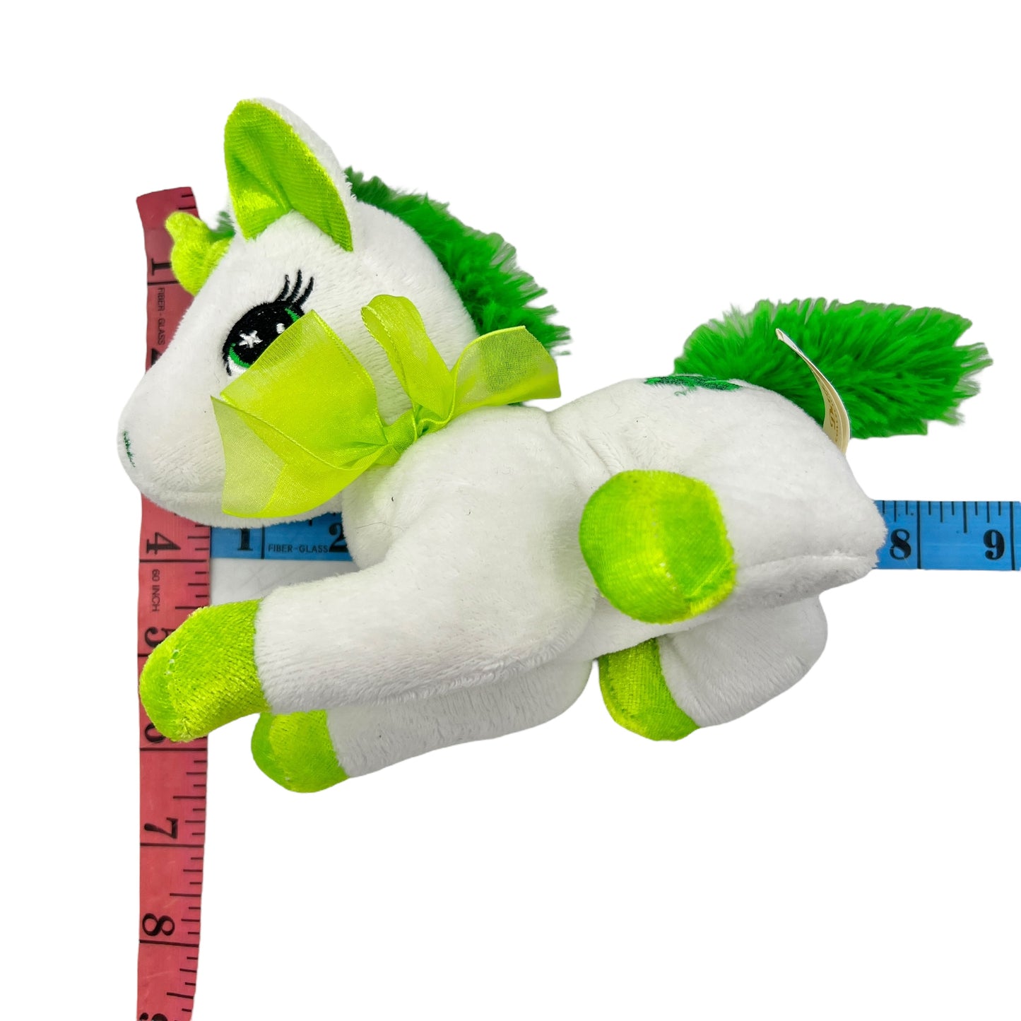 St. Patrick's Day Plush Unicorn White Green with Shamrock