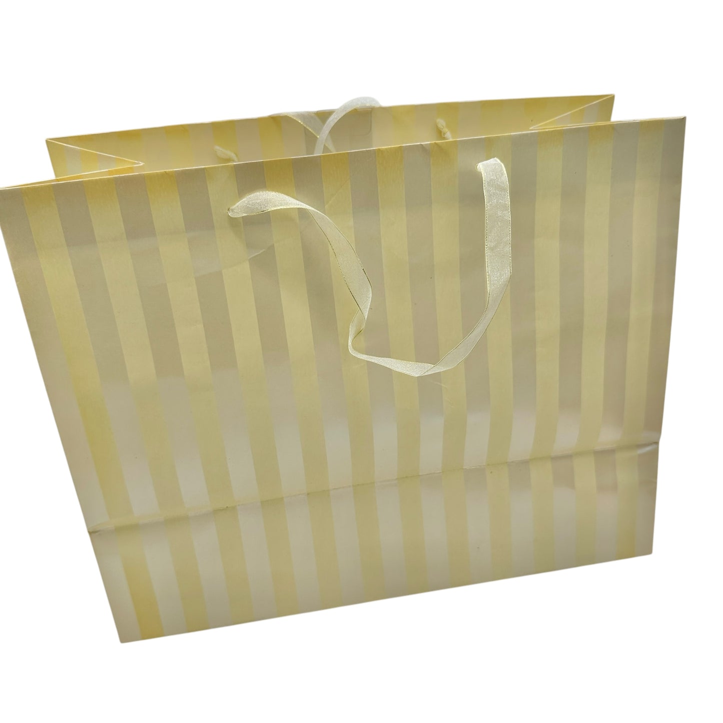 Wedding Gift Bag from American Greetings "Mr. & Mrs." Gold Striped 13x6x10