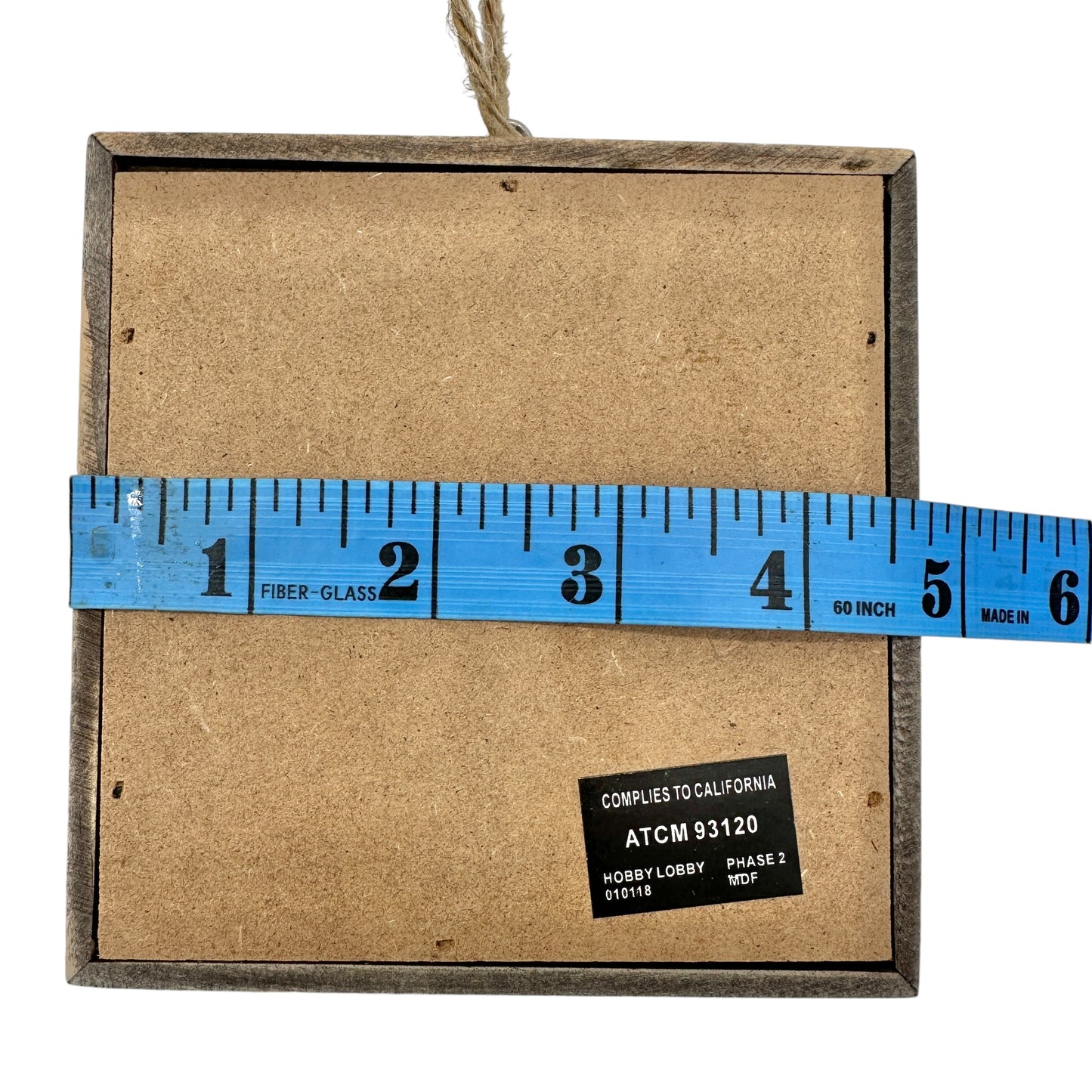 Hello Fall Wooden Hanging Sign 4.5 x 4.5 inches Autumn Ornament