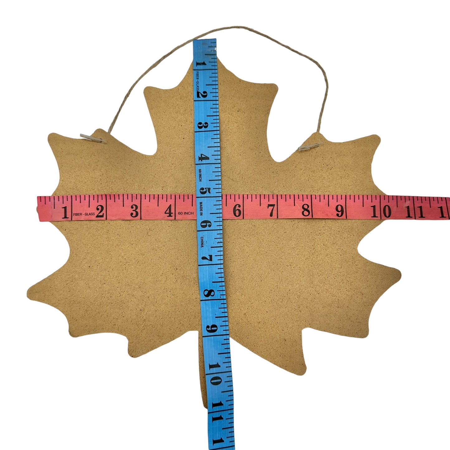 Give Thanks Leaf Hanging Sign 11 x 10.5 inches Lightweight Board Thanksgiving Fall