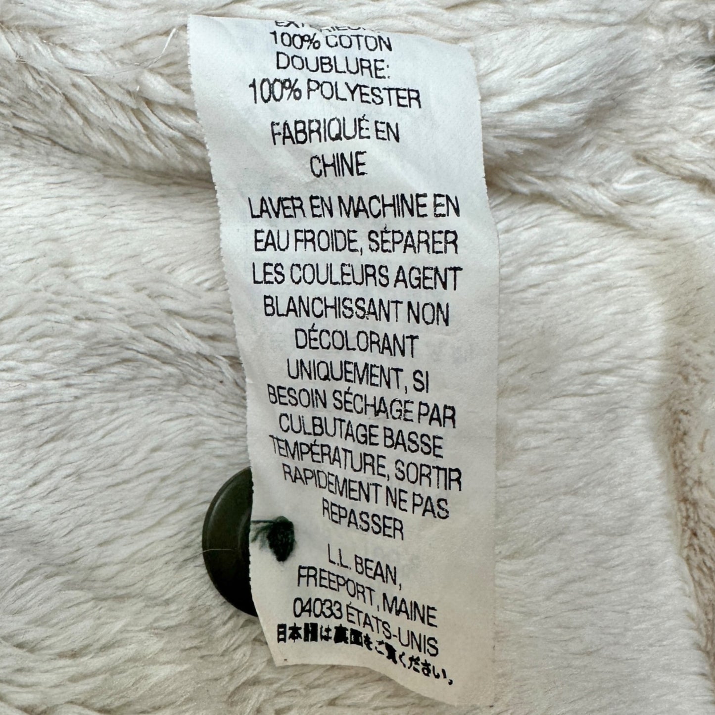 LL Bean Plaid Sherpa Lined Button-Up Shirt Jacket Womens 2X Cotton Polyester