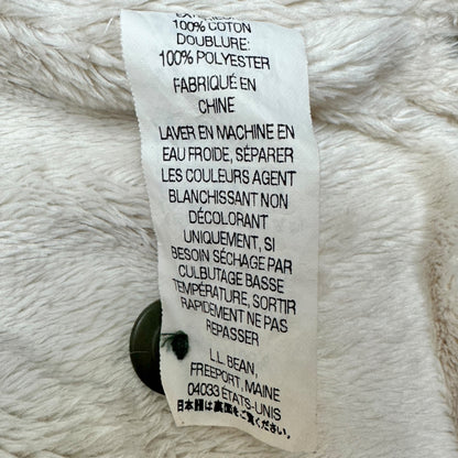 LL Bean Plaid Sherpa Lined Button-Up Shirt Jacket Womens 2X Cotton Polyester